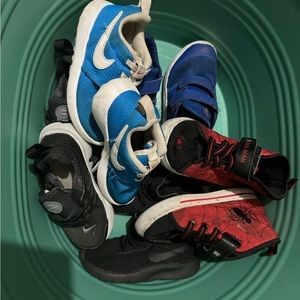 Boy shoes (5) ranging from size 9c to 10c